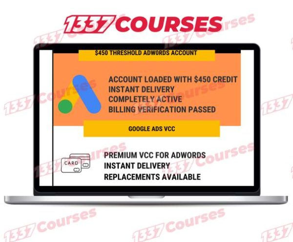Adwords Fully Verified $450 Credits Account and VCC | All in One Package