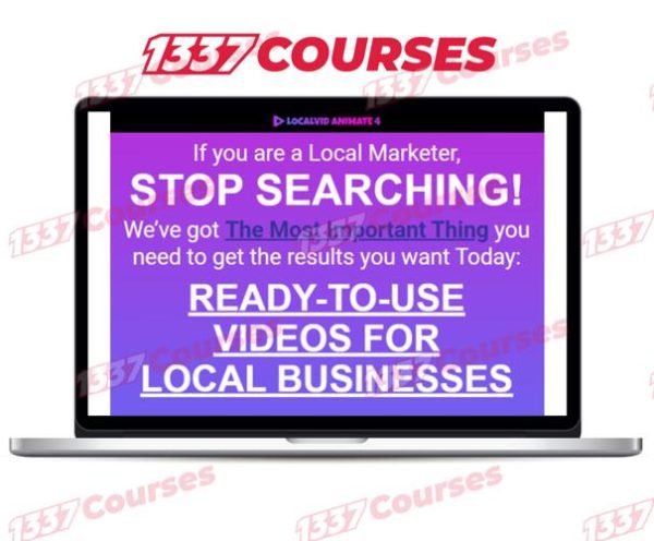 LocalVid Animate 4 + OTO – READY-TO-USE VIDEOS FOR LOCAL BUSINESSES – Launching 22 July 2021